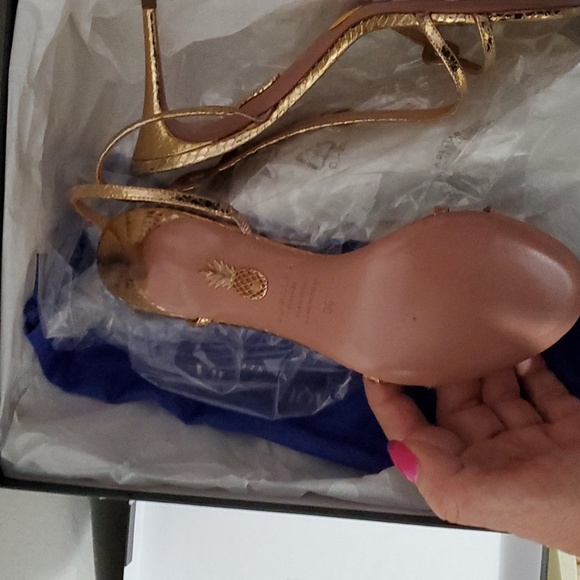 aquazzura snakeskin heels